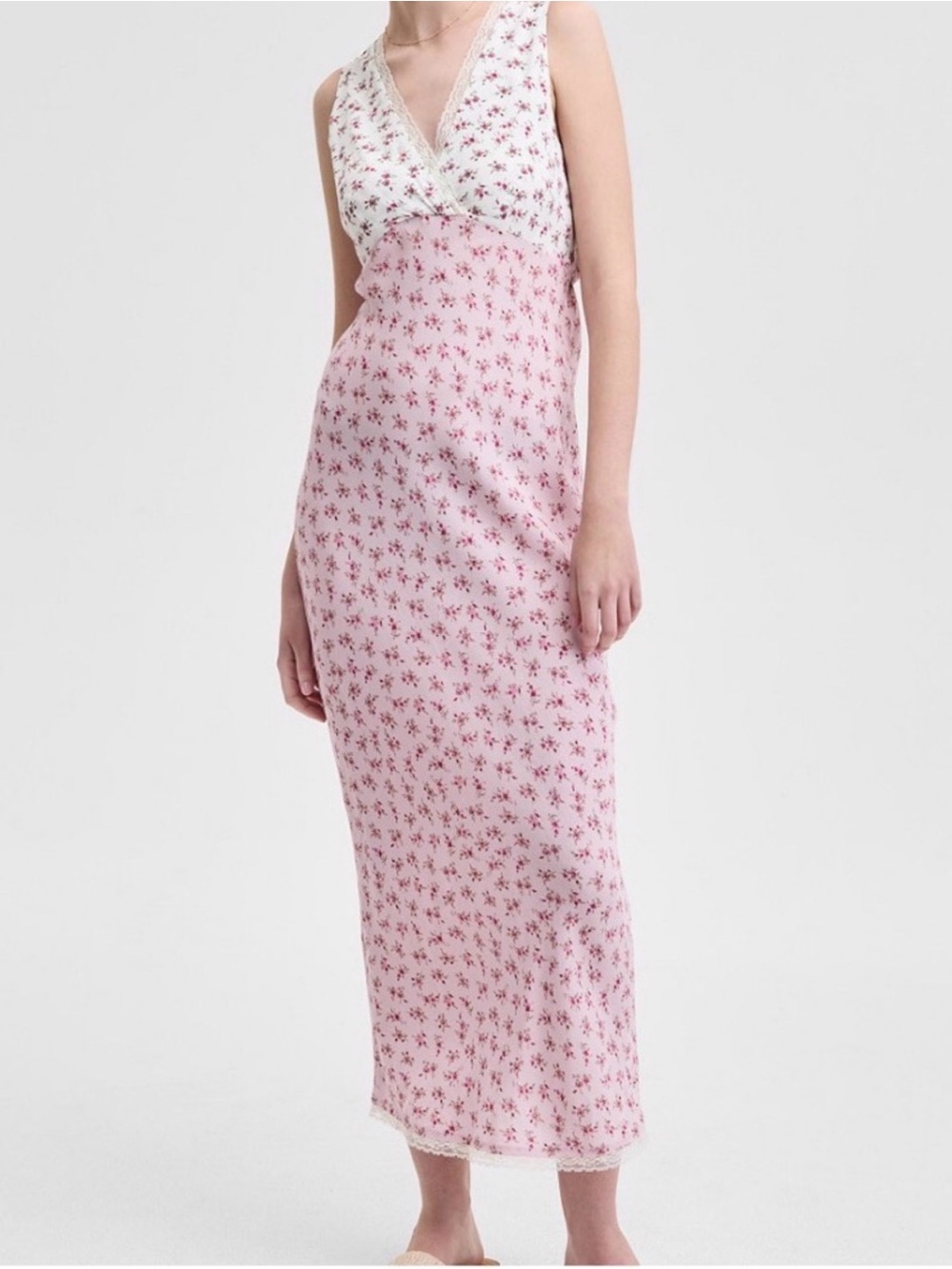 And Now This Baby Pink Floral Slip Dress